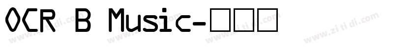 OCR B Music字体转换